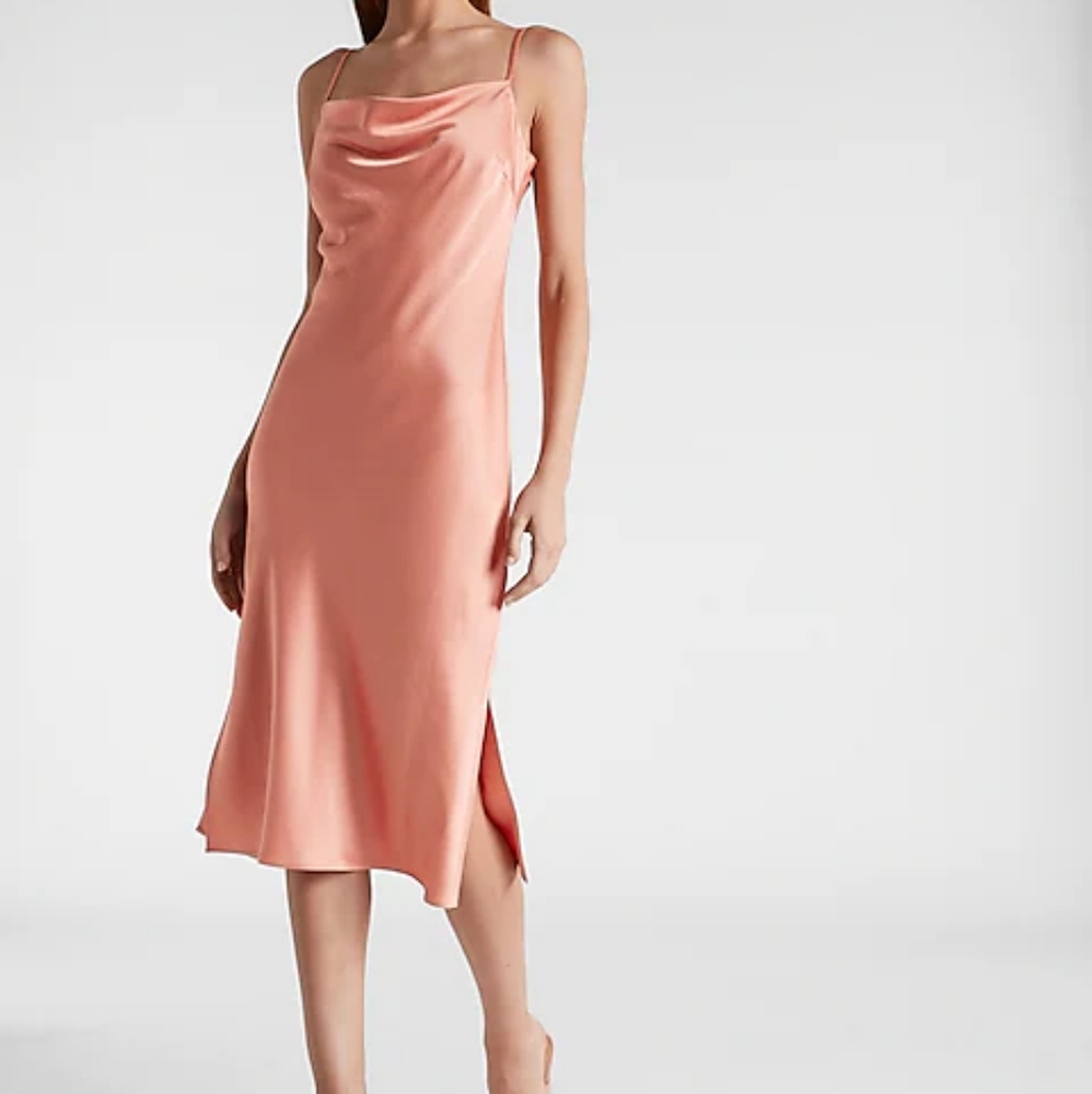Express slip dress peach